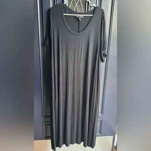 Lane Bryant Black Short Sleeve maxi dress